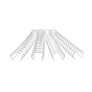 Double Loop Wire Binding Elements and Comb Ring Spines with 31 Pitch and 16mm 25 Pack Combo White B0DXW39KS9