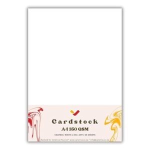 White Cardstock A4 350gsm 50 Pack Glossy Matte Thick Paper and Printable Board for Crafts and DIY Projects B0DZ6YJQBG